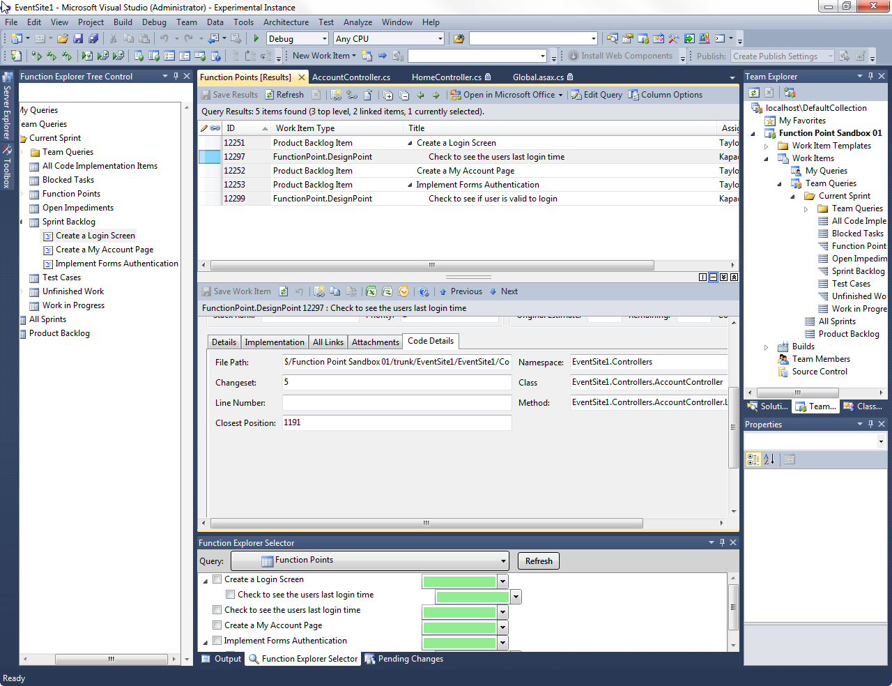 the code details interface